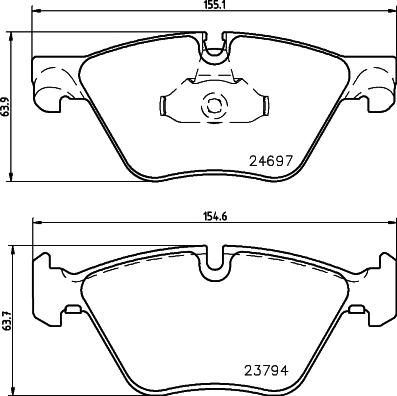 HELLA PAGID 8DB 355 014-351 - Тормозные колодки, дисковые, комплект parts5.com