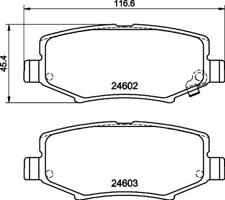 HELLA PAGID 8DB 355 014-381 - Тормозные колодки, дисковые, комплект parts5.com