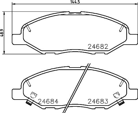 HELLA PAGID 8DB 355 014-371 - Тормозные колодки, дисковые, комплект parts5.com