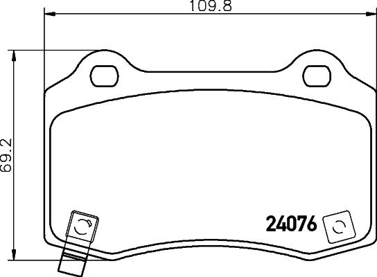 HELLA PAGID 8DB 355 014-211 - Тормозные колодки, дисковые, комплект parts5.com