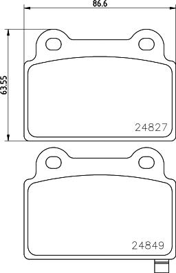 HELLA PAGID 8DB 355 014-701 - Тормозные колодки, дисковые, комплект parts5.com