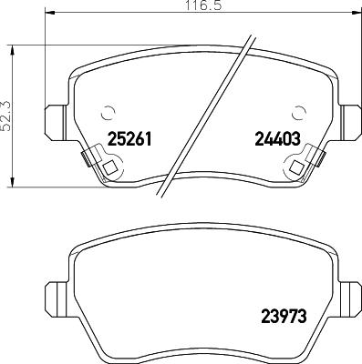 HELLA PAGID 8DB 355 015-981 - Тормозные колодки, дисковые, комплект parts5.com