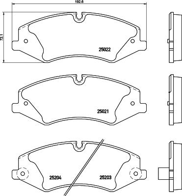 HELLA PAGID 8DB 355 015-551 - Тормозные колодки, дисковые, комплект parts5.com