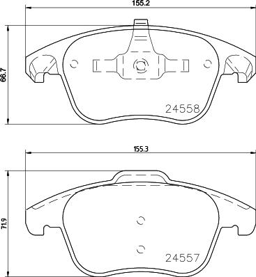 HELLA PAGID 8DB 355 015-561 - Тормозные колодки, дисковые, комплект parts5.com