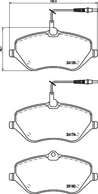 HELLA PAGID 8DB 355 015-621 - Тормозные колодки, дисковые, комплект parts5.com