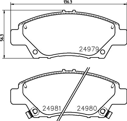 HELLA PAGID 8DB 355 015-001 - Тормозные колодки, дисковые, комплект parts5.com