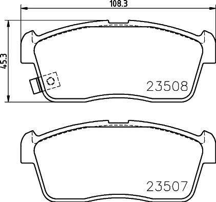 HELLA PAGID 8DB 355 015-071 - Тормозные колодки, дисковые, комплект parts5.com