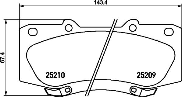 HELLA PAGID 8DB 355 015-821 - Тормозные колодки, дисковые, комплект parts5.com