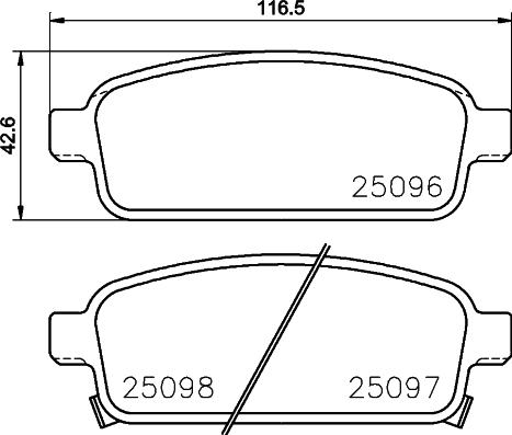 HELLA PAGID 8DB 355 024-861 - Тормозные колодки, дисковые, комплект parts5.com