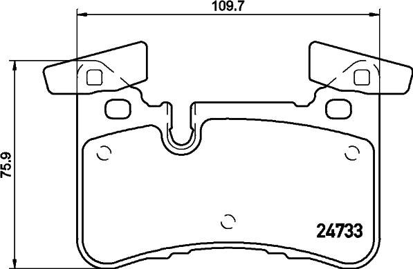 HELLA PAGID 8DB 355 015-721 - Тормозные колодки, дисковые, комплект parts5.com