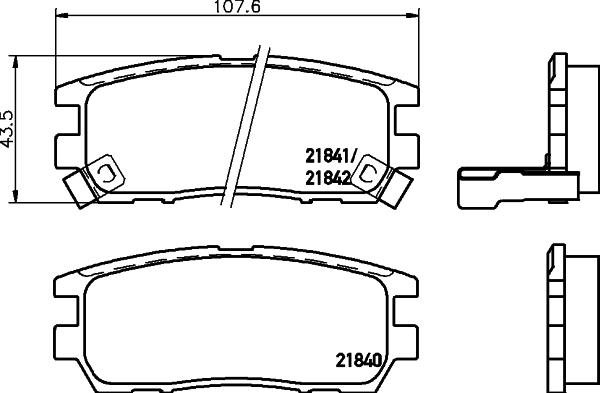 HELLA PAGID 8DB 355 016-471 - Тормозные колодки, дисковые, комплект parts5.com