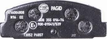 HELLA PAGID 8DB 355 016-761 - Тормозные колодки, дисковые, комплект parts5.com