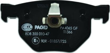 HELLA PAGID 8DB 355 010-471 - Тормозные колодки, дисковые, комплект parts5.com