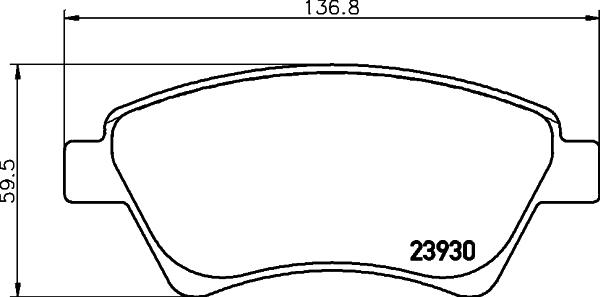 HELLA PAGID 8DB 355 010-541 - Тормозные колодки, дисковые, комплект parts5.com