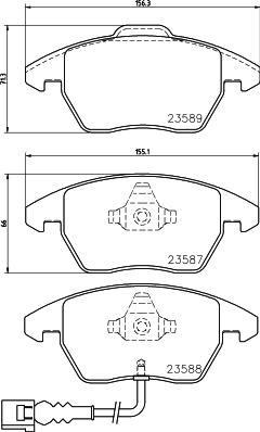 HELLA PAGID 8DB 355 010-581 - Тормозные колодки, дисковые, комплект parts5.com