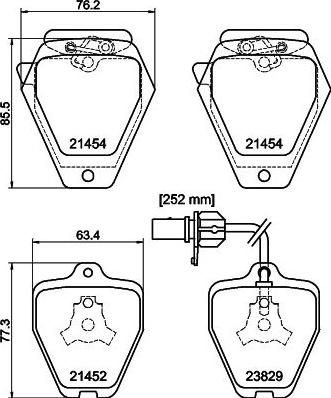 HELLA PAGID 8DB 355 010-191 - Тормозные колодки, дисковые, комплект parts5.com