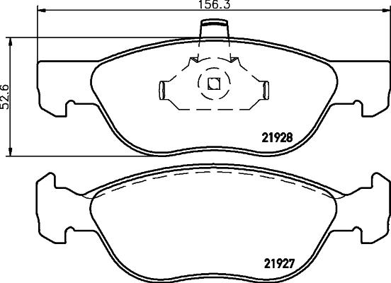 HELLA PAGID 8DB 355 010-181 - Тормозные колодки, дисковые, комплект parts5.com