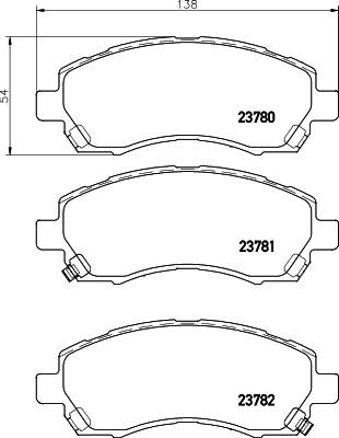 HELLA PAGID 8DB 355 010-121 - Тормозные колодки, дисковые, комплект parts5.com