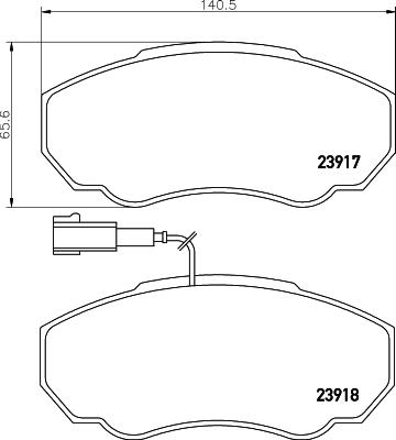 HELLA PAGID 8DB 355 010-391 - Тормозные колодки, дисковые, комплект parts5.com