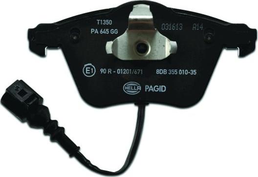 HELLA PAGID 8DB 355 010-351 - Тормозные колодки, дисковые, комплект parts5.com