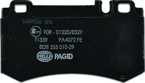 HELLA PAGID 8DB 355 010-291 - Тормозные колодки, дисковые, комплект parts5.com