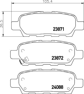 HELLA PAGID 8DB 355 010-241 - Тормозные колодки, дисковые, комплект parts5.com