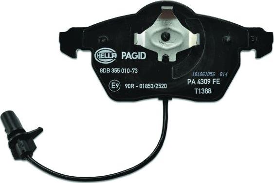 HELLA PAGID 8DB 355 010-731 - Тормозные колодки, дисковые, комплект parts5.com