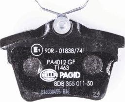 HELLA PAGID 8DB 355 011-501 - Тормозные колодки, дисковые, комплект parts5.com