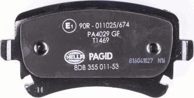 HELLA PAGID 8DB 355 011-531 - Тормозные колодки, дисковые, комплект parts5.com