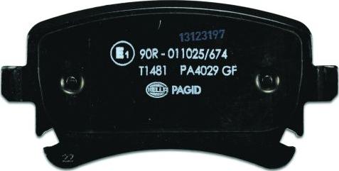 HELLA PAGID 8DB 355 011-641 - Тормозные колодки, дисковые, комплект parts5.com