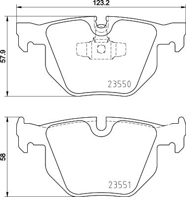 HELLA PAGID 8DB 355 011-801 - Тормозные колодки, дисковые, комплект parts5.com