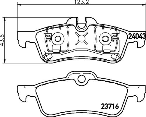 HELLA PAGID 8DB 355 011-351 - Juego de pastillas de freno parts5.com