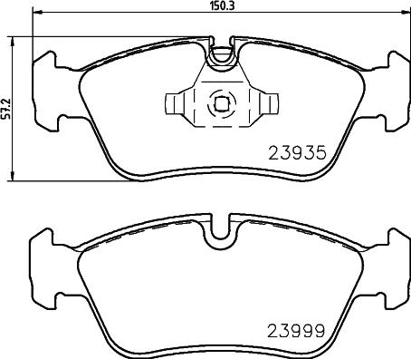 HELLA PAGID 8DB 355 011-281 - Тормозные колодки, дисковые, комплект parts5.com