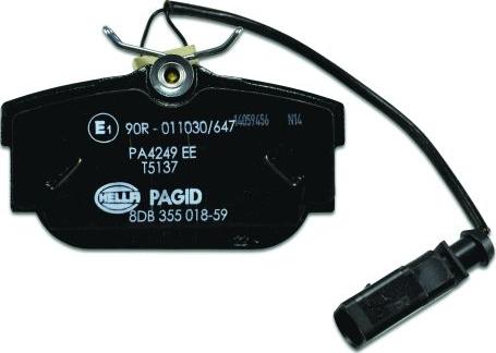 HELLA PAGID 8DB 355 018-591 - Тормозные колодки, дисковые, комплект parts5.com