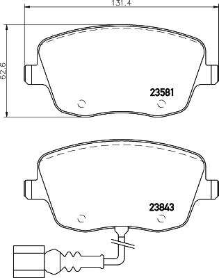 HELLA PAGID 8DB 355 018-811 - Тормозные колодки, дисковые, комплект parts5.com