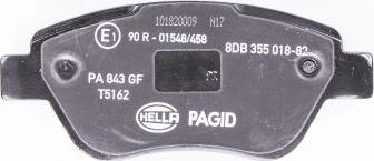 HELLA PAGID 8DB 355 018-821 - Тормозные колодки, дисковые, комплект parts5.com