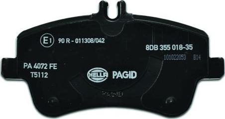 HELLA PAGID 8DB 355 018-351 - Тормозные колодки, дисковые, комплект parts5.com