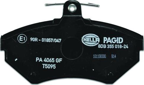 HELLA PAGID 8DB 355 018-241 - Тормозные колодки, дисковые, комплект parts5.com