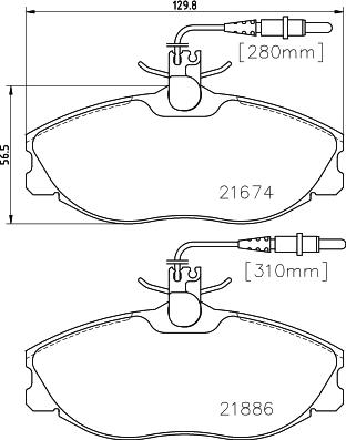 HELLA PAGID 8DB 355 018-221 - Тормозные колодки, дисковые, комплект parts5.com