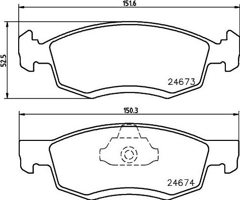 HELLA PAGID 8DB 355 013-951 - Тормозные колодки, дисковые, комплект parts5.com