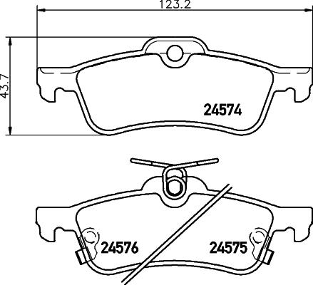 HELLA PAGID 8DB 355 013-461 - Тормозные колодки, дисковые, комплект parts5.com