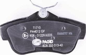 HELLA PAGID 8DB 355 013-421 - Тормозные колодки, дисковые, комплект parts5.com