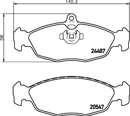 HELLA PAGID 8DB 355 013-031 - Тормозные колодки, дисковые, комплект parts5.com