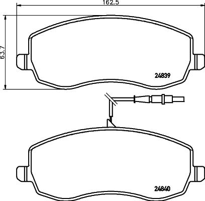 HELLA PAGID 8DB 355 013-871 - Тормозные колодки, дисковые, комплект parts5.com