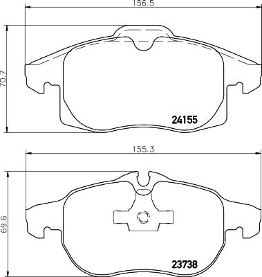 HELLA PAGID 8DB 355 012-681 - Тормозные колодки, дисковые, комплект parts5.com