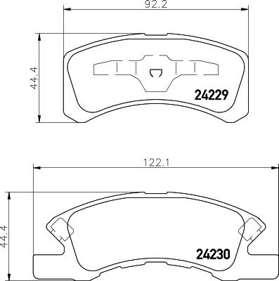 HELLA PAGID 8DB 355 012-051 - Тормозные колодки, дисковые, комплект parts5.com