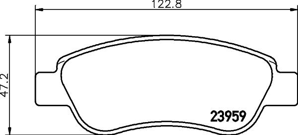 HELLA PAGID 8DB 355 012-141 - Тормозные колодки, дисковые, комплект parts5.com