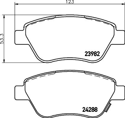 HELLA PAGID 8DB 355 012-831 - Тормозные колодки, дисковые, комплект parts5.com