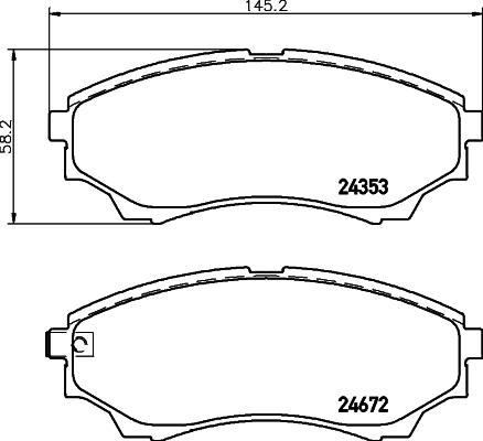 HELLA PAGID 8DB 355 012-381 - Тормозные колодки, дисковые, комплект parts5.com