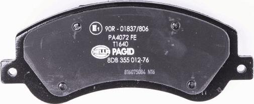 HELLA PAGID 8DB 355 012-761 - Тормозные колодки, дисковые, комплект parts5.com